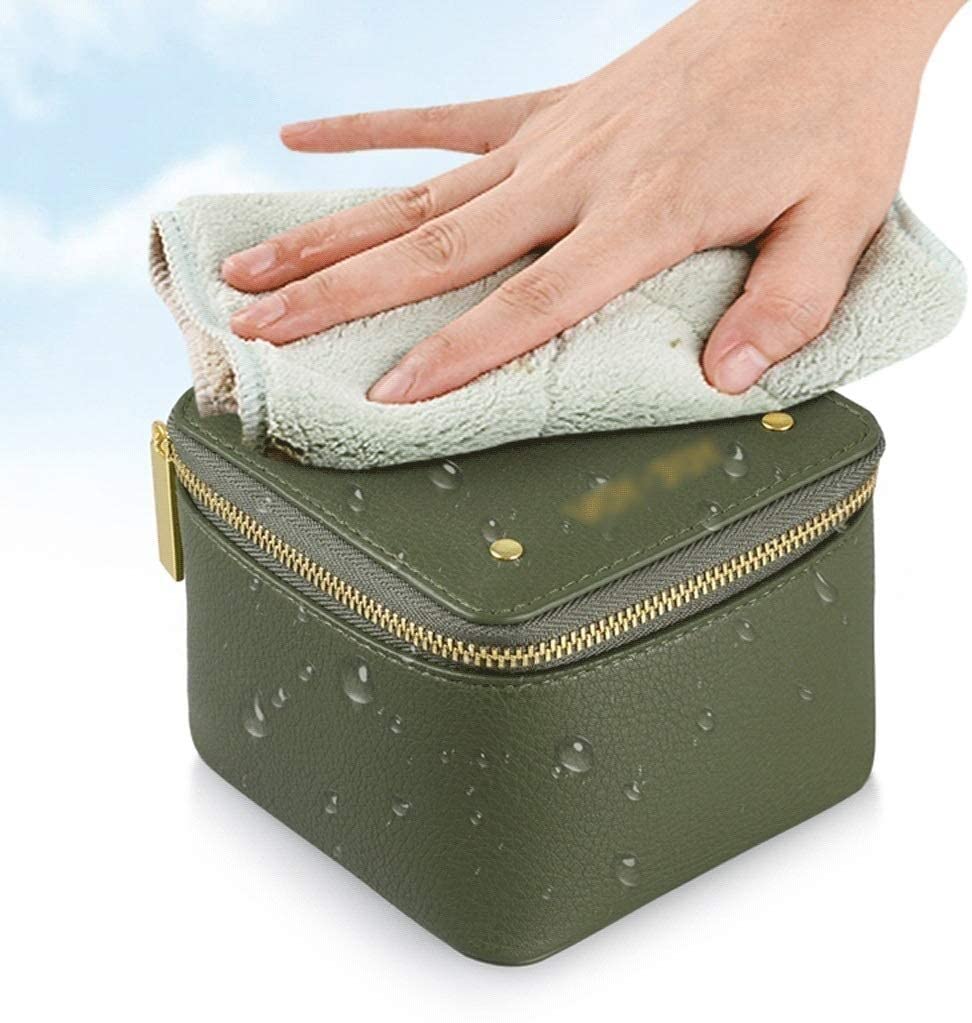 Organizer na Biżuterię Szkatułka na Biżuterię Travel Jewelry Organizer Kwadratowy Mały Futerał Do Przechowywania Biżuterii Ze Skóry PU Z Zamkiem Błyskawicznym Przenośny Do Naszyjnika Wisiorek Pierście