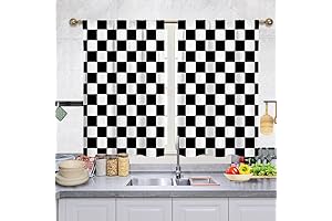 Captivating Checkered Kitchen Curtains Unveil Classic Farmhouse Charm