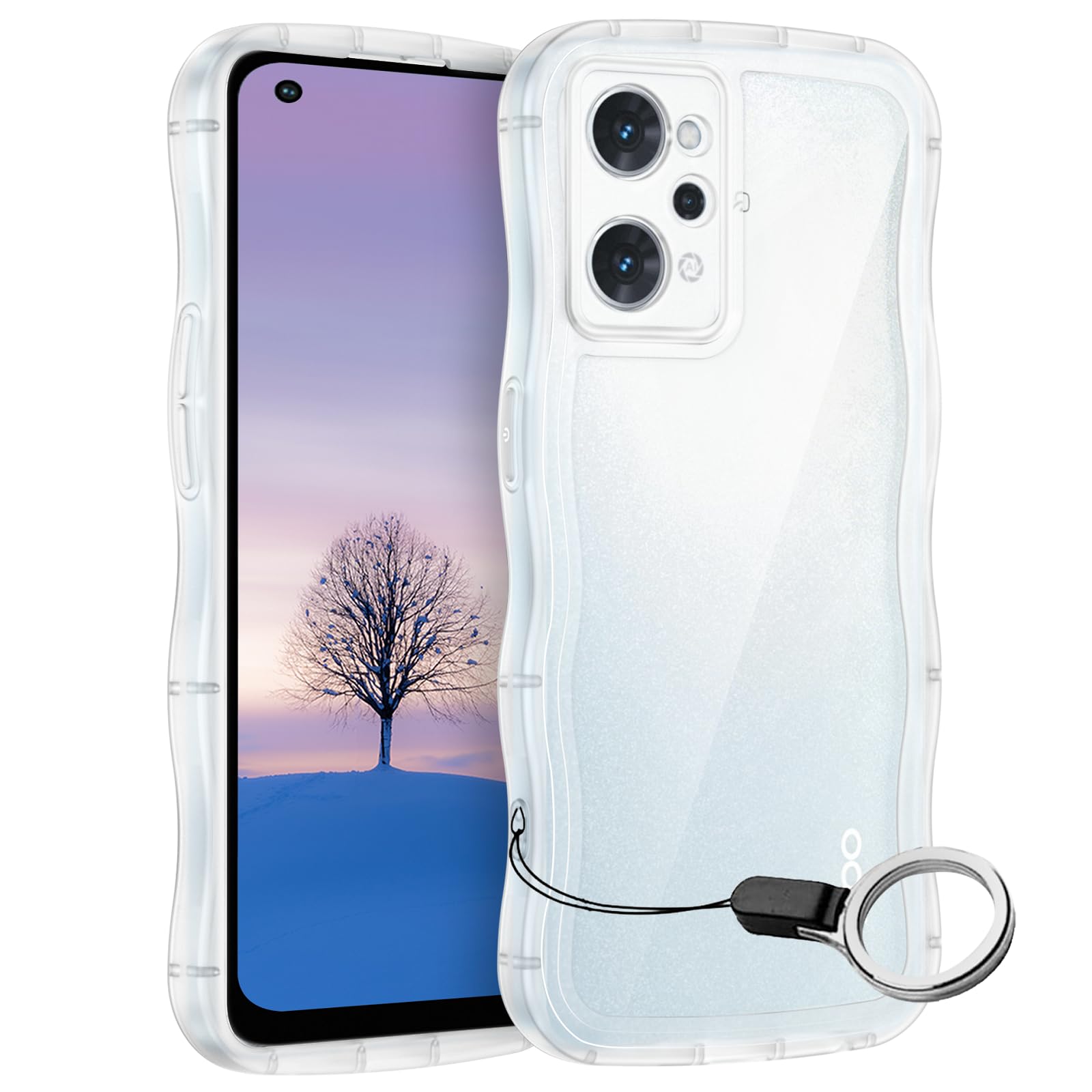 Amazon.co.jp: OPPO Reno9 A /Reno7 A ケース クリア ウェーブ TPU波状