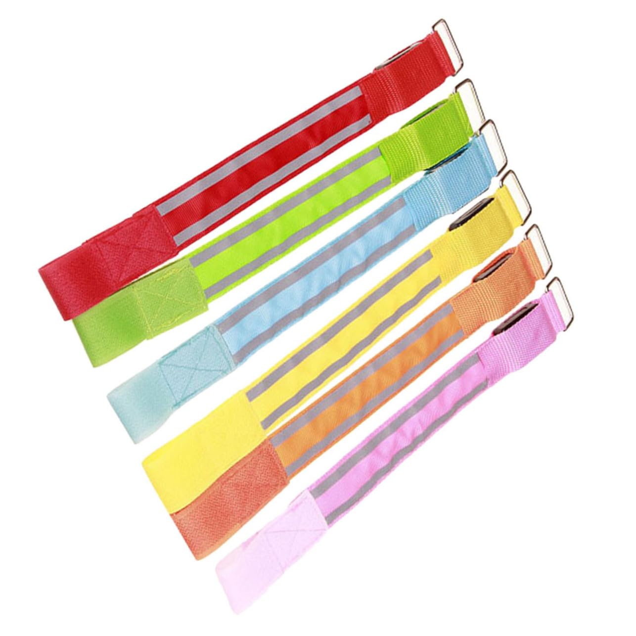 Yardwe Bracelets Réfléchissants Ceinture Réfléchissante en Nylon Et Brassard Lumineux LED Brassard LED Tissu LED