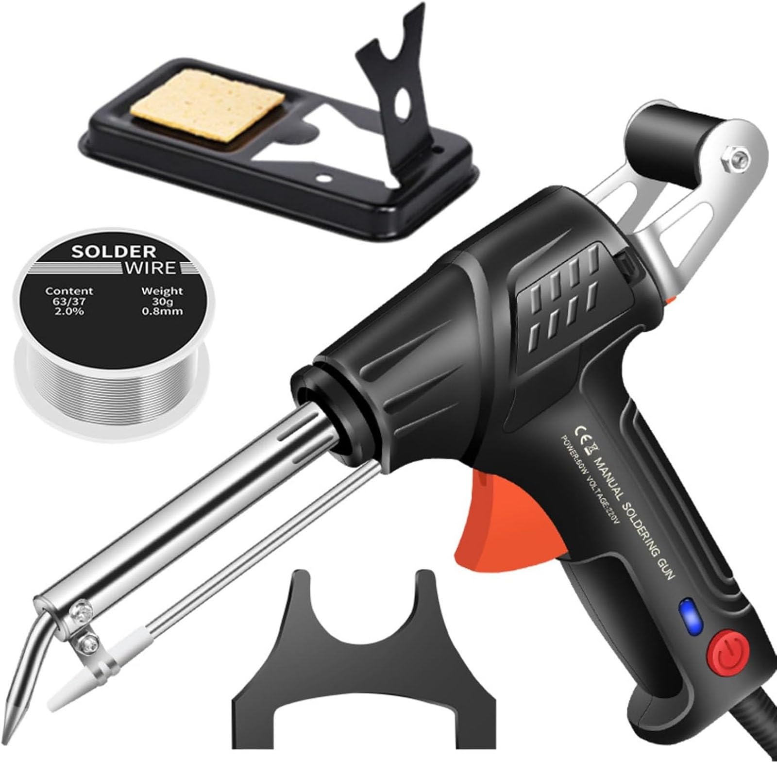 Laser Welding Machine, Handheld Laser Welder Gun, Internally Heated Industrial Laser Welding Tools, Multi-Function Soldering Iron Soldering Gun Set with Solder Wire(Black-a)
