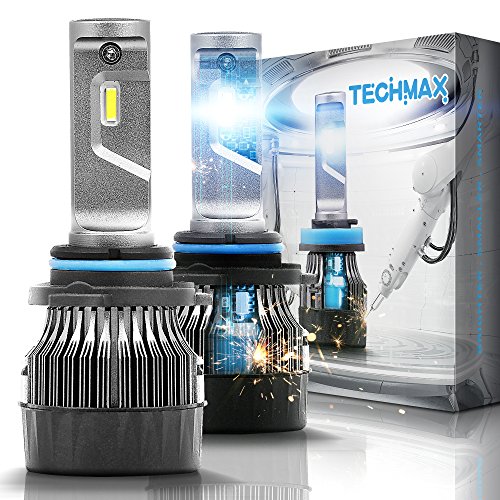 TECHMAX Mini 9006 LED Headlight Bulbs,60W 10000Lm 4700Lux 6500K Cool White Extremely Bright