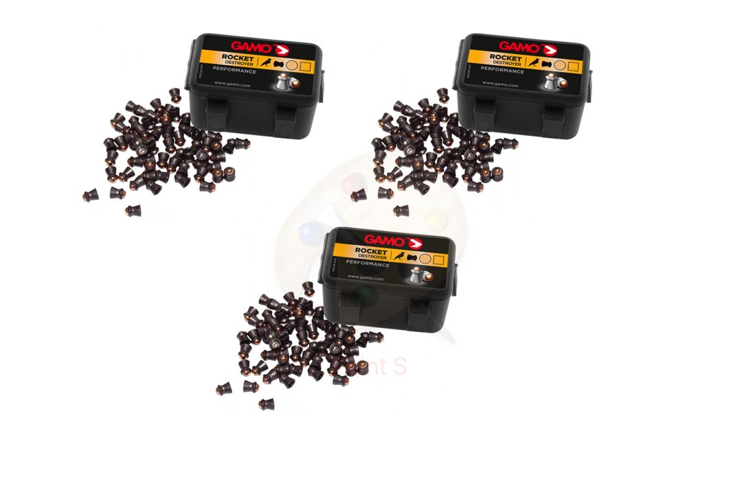 Pack 3 latas de 100 perdigones Gamo Rocket 5,5mm