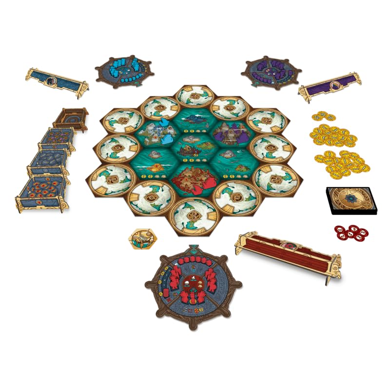 Diluvium - Gioco da tavolo di strategia 4X in spagnolo, esplorazione, colonizzazione, gestione delle risorse e combattimento, modalità solitaria e fazioni asimmetriche, da 1 a 4 giocatori, +10 anni