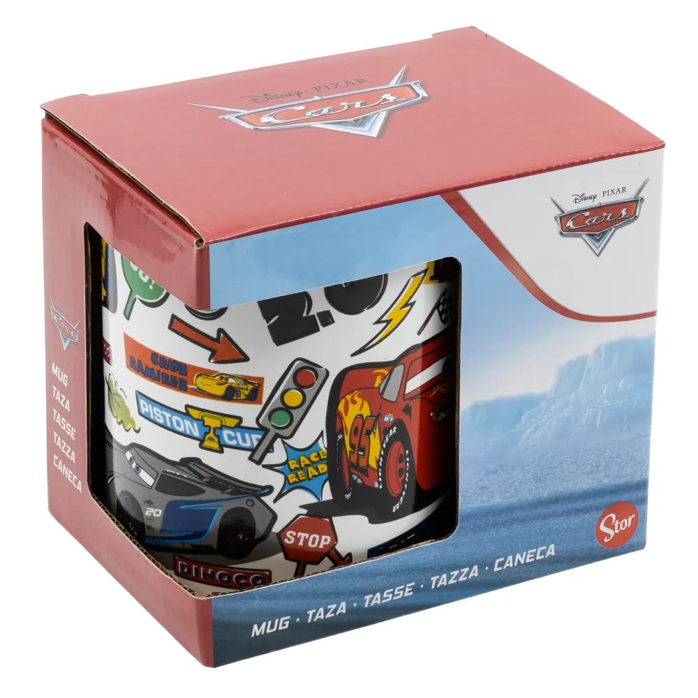 Tazza in ceramica Cars Disney modello Mug 325 ml tazza da colazione per bambini