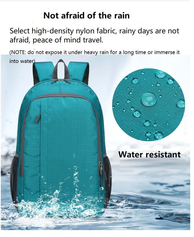 Mochila plegable ligera para hiking 25L azul miniatura 2