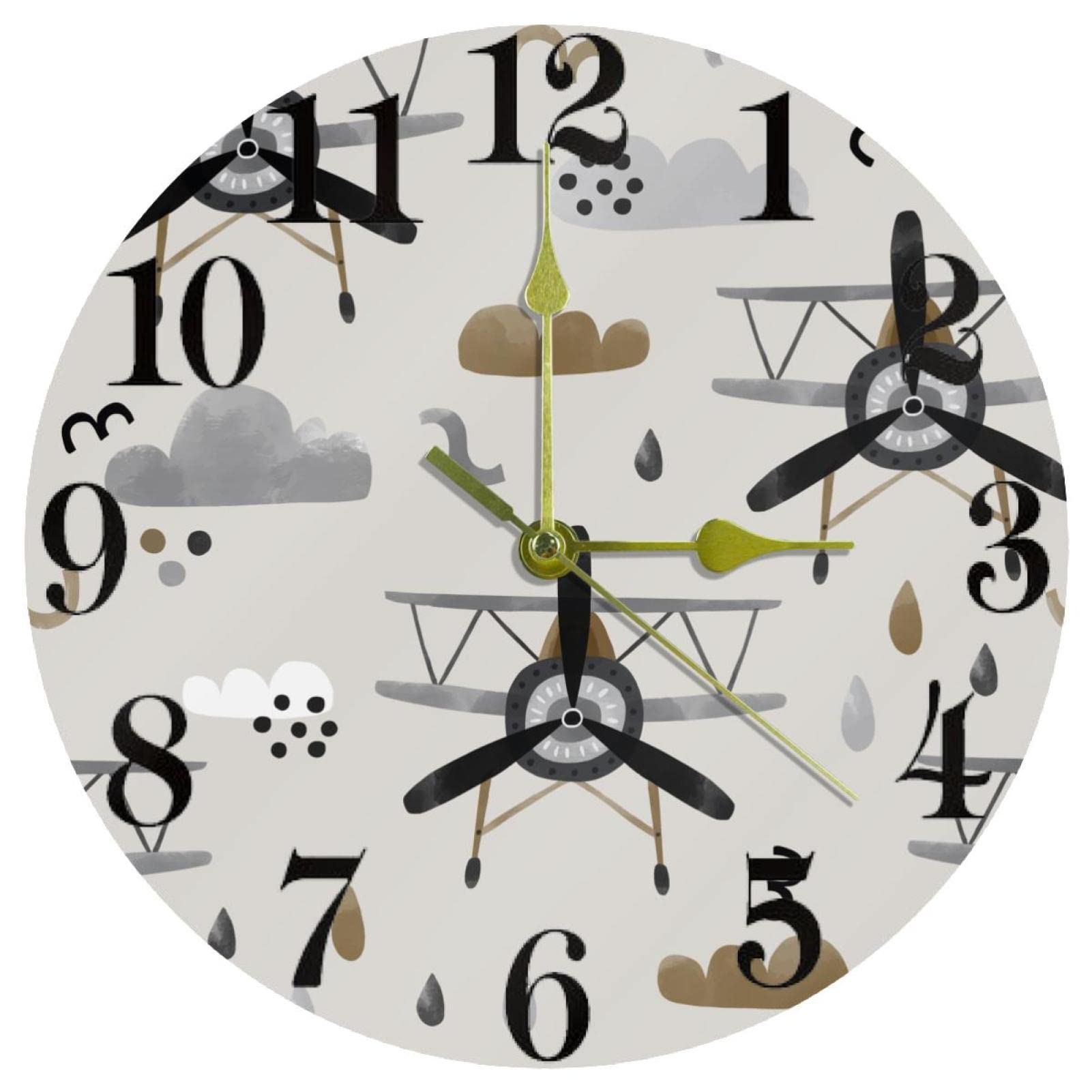 Horloge murale rétro anti-bruit pour retrouver le sommeil dans la chambre