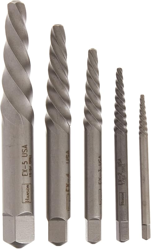 Extractor de tornillos IRWIN para tornillos en espiral, 5 piezas (53535)