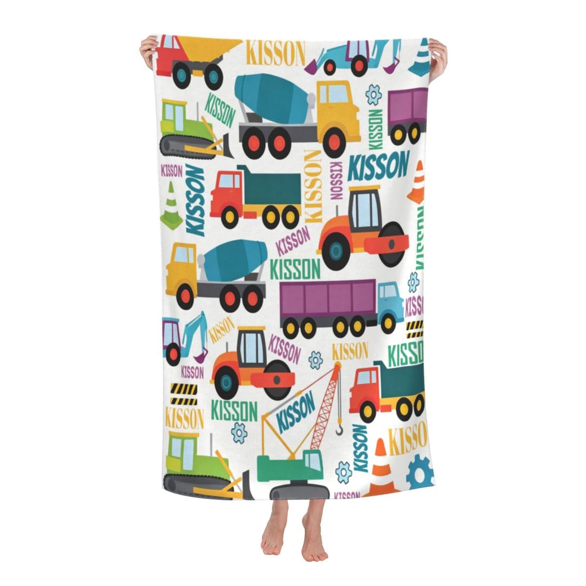 NGGBBDYGB Custom Beach Towels With Picture Photo Print For Family Vacation Use
