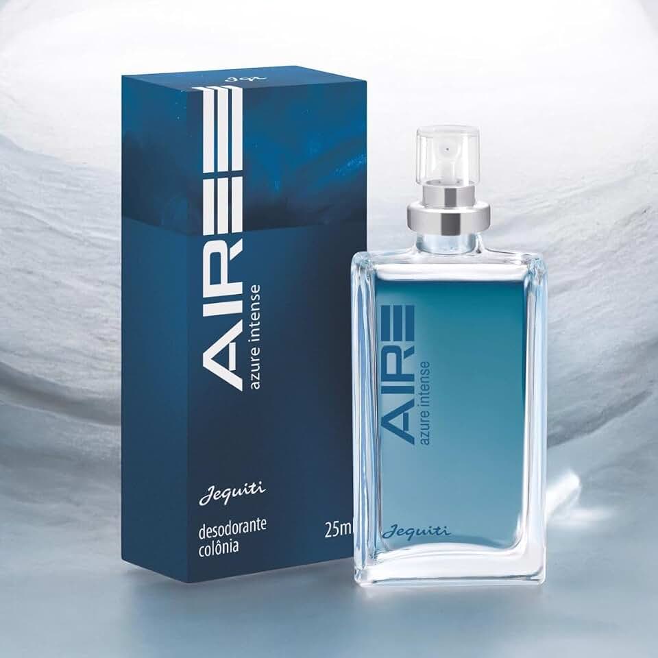 Desodorante colônia masculina Aire Azure Intense 25ml em spray Jequiti