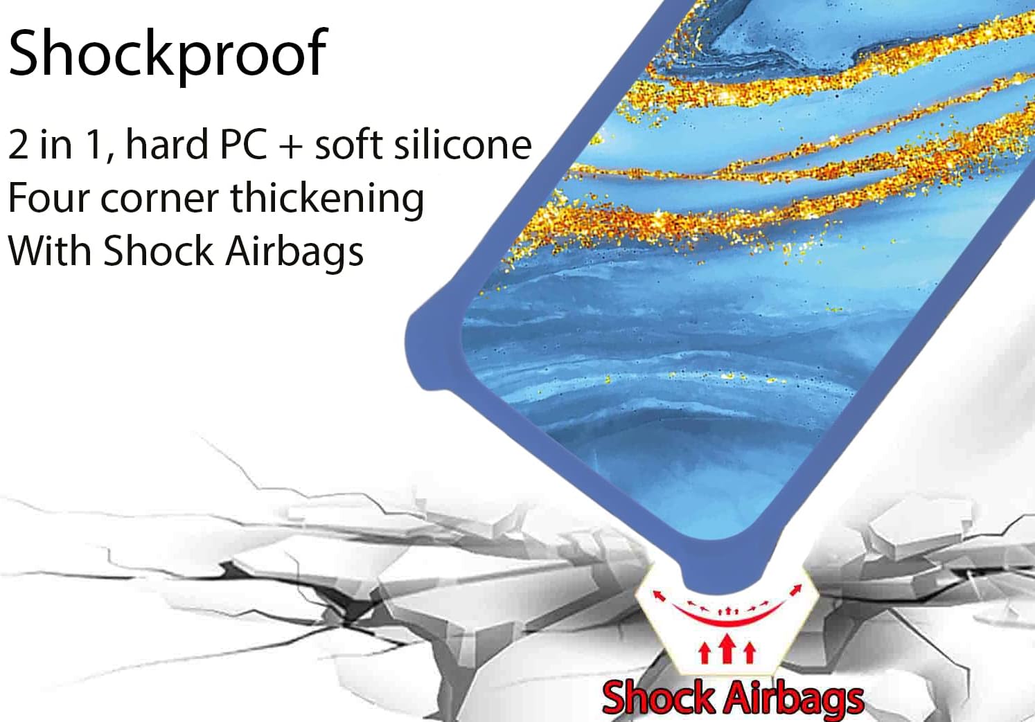 Case for Peaq PSP 400 Case Compatible with Peaq PSP 400 Phone Case Cover [with Tempered Glass Screen Protector][PC + TPU 2 in 1] JSL-LDL