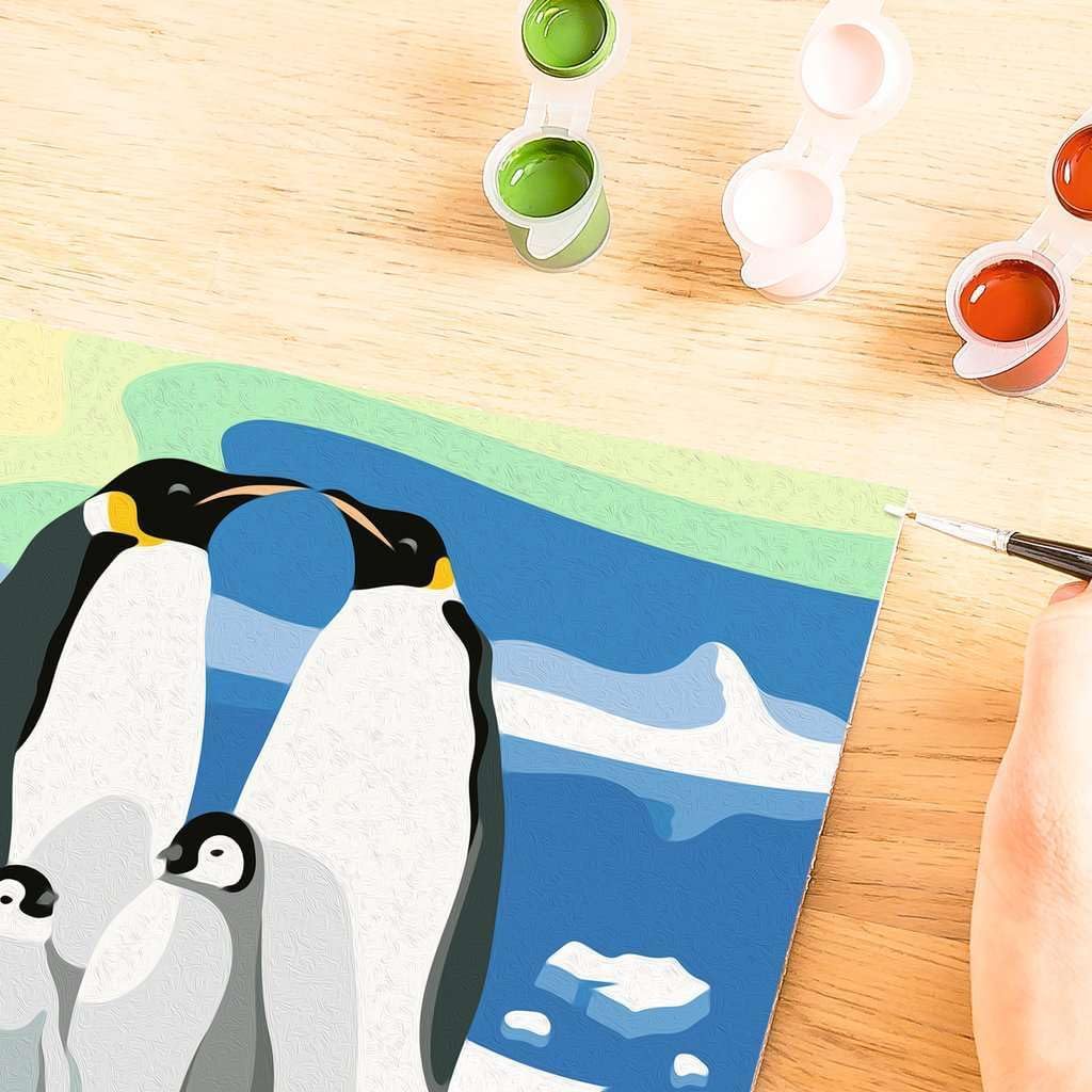 Ravensburger CreArt, Malen nach Zahlen Kids - Penguin Family