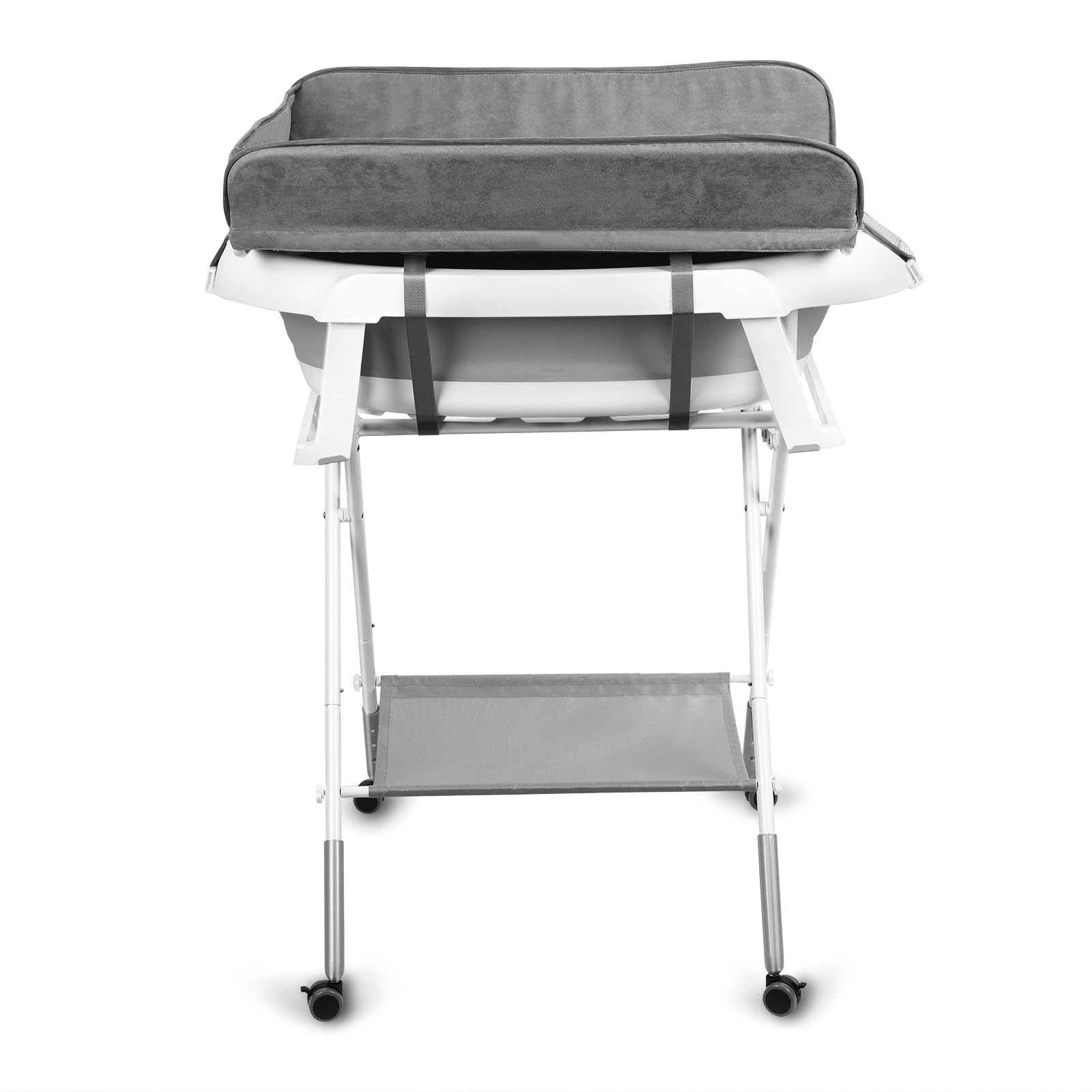 Baignoire 2 en 1 pour chien - Station de lavage pliable pour le bain et le toilettage - Baignoire de douche portable pliable pour petits chiens, chats et animaux domestiques avec 3 vitesses