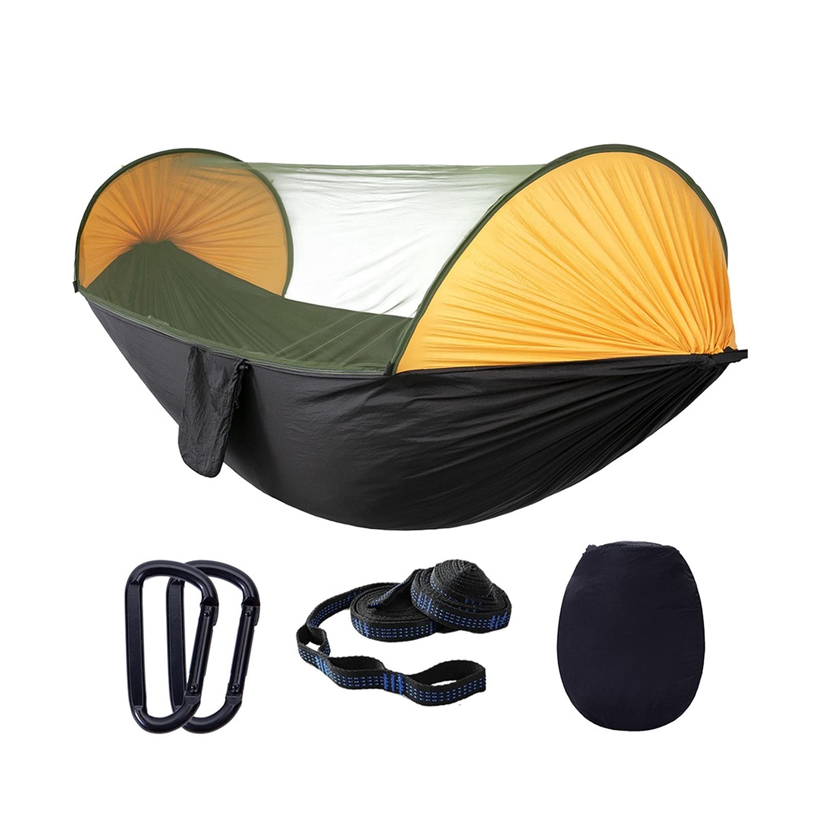 Camping hammock, Double Hammock with Net Portable Premium Nylon Camping for Hiking Fishing Outdoors Garden