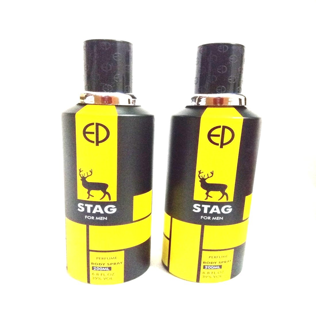 ESTIARA STAG FOR MEN PERFUME BODY SPRAY - 200 ML - PACK OF 2