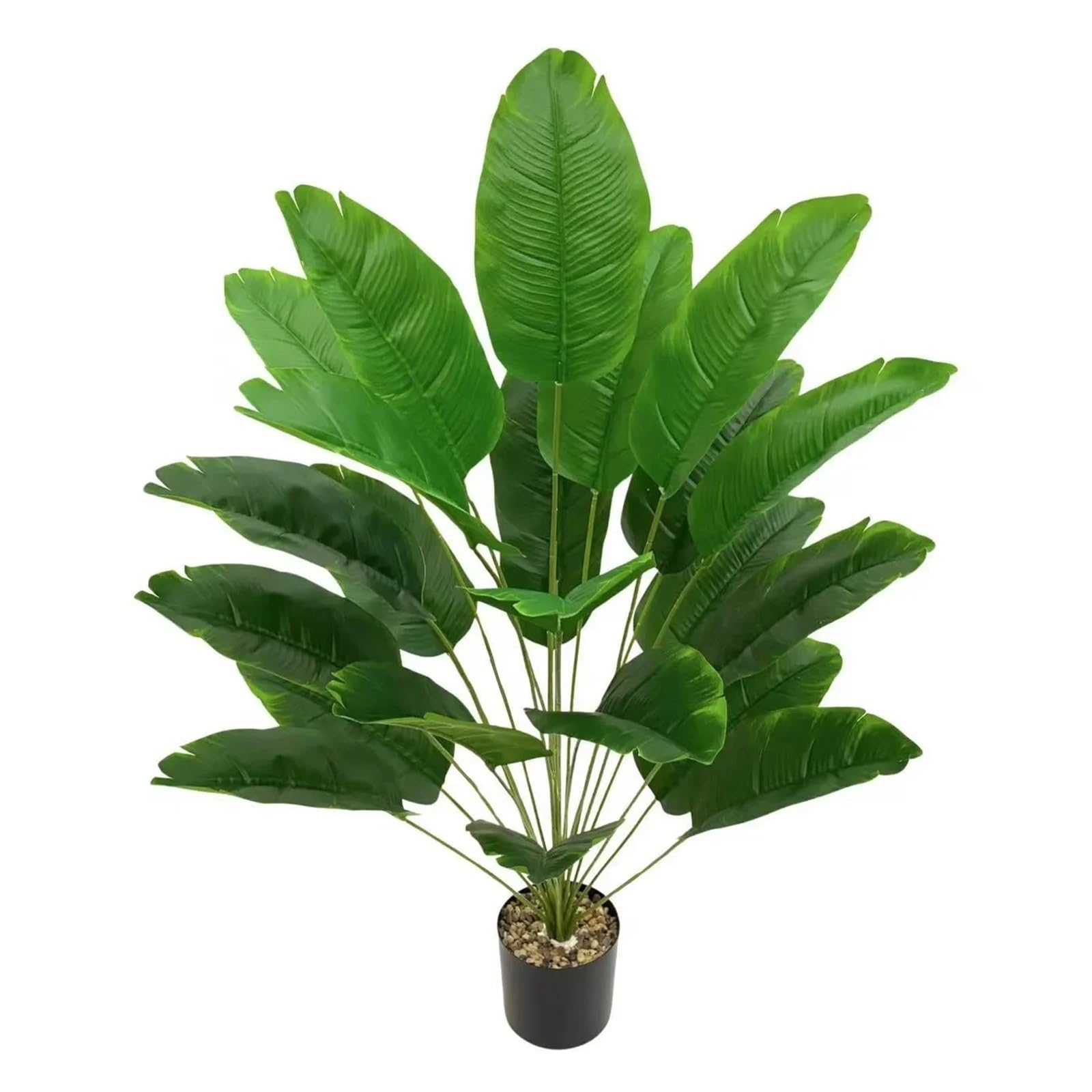 Künstliche Tannenzweige 1 Stück 24 Blätter Künstlicher Bananenbaum Gefälschte Palmblätter Monstera Blatt Große Tropische Palme Real Touch Grüne Pflanze Wohnkultur(18 Leaves-80cm)