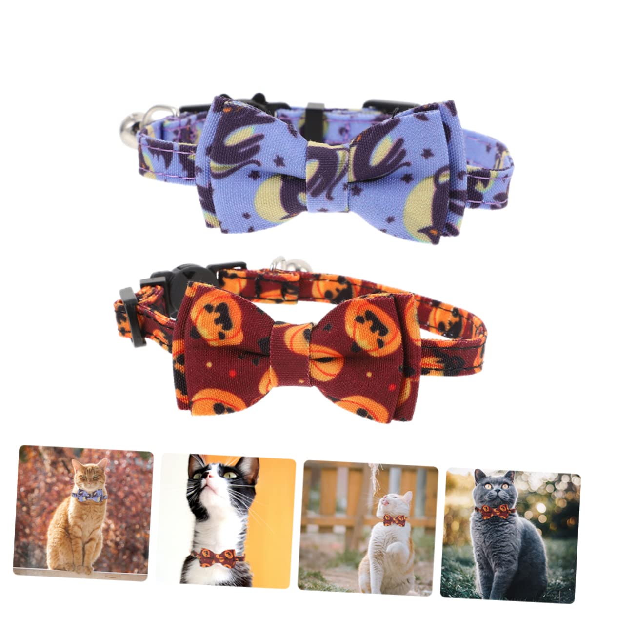 POPETPOP 6stücke Verstellbare Halloween Katzenhalsbänder Mit Glöckchen Niedliches Für Haustiere Für Partys Halloween Und Besondere Anlässe Geeignet Für Kätzchen Und Kleine Katzen