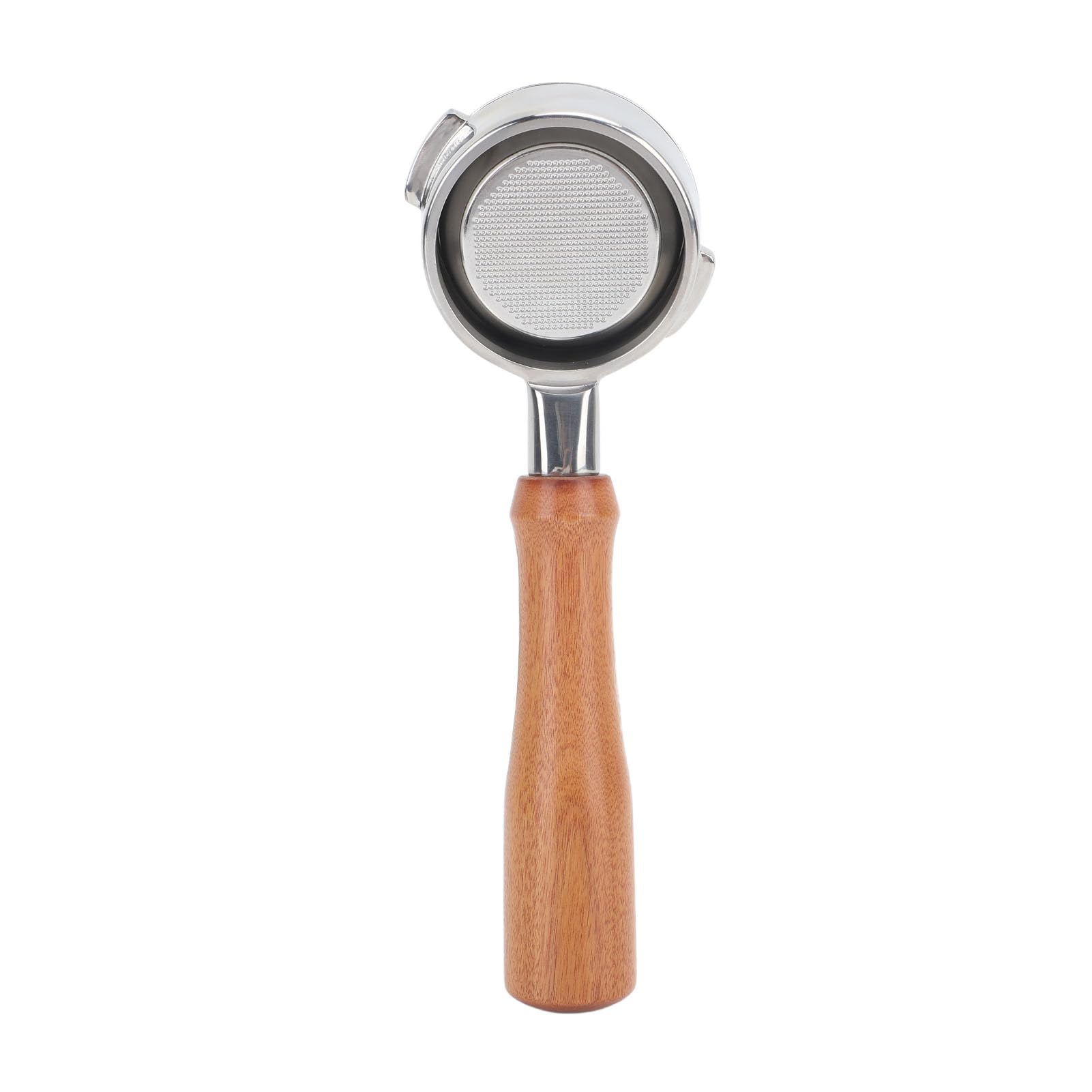 Portafiltro da 58 mm senza fondo 2 orecchie filtro senza fondo staccabile per macchina da caffè in legno massello e acciaio inossidabile per NOWWA (Stile 4)