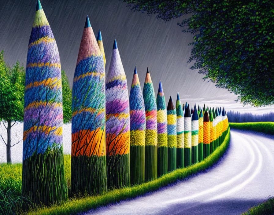 Affiches sur toile crayons de couleur 58x90 cm SERENDIPITP sans cadre