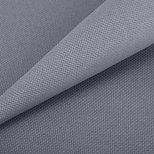 Image of Aida Cloth 14 Count Cross Stitch Fabric,19x28inch (14CT, Gray)