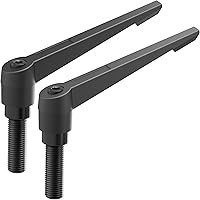 Vista 1 de 2 manijas de palanca de sujeción, rosca macho M8 x 1.575 in, cierre rápido ajustable de bloqueo giratorio, perno de tornillo giratorio