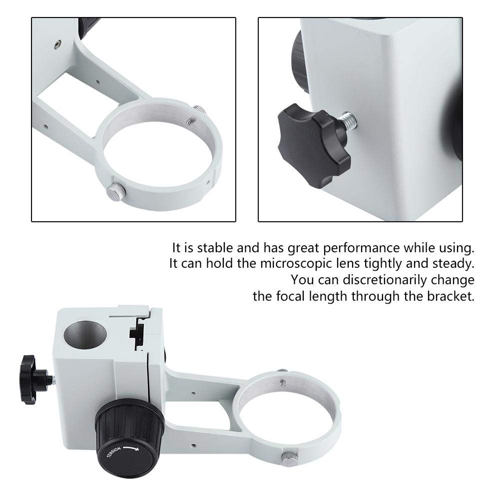 Soporte enfocado para microscopio, diámetro del soporte para microscopio estéreo Soporte de enfoque de 76 mm con