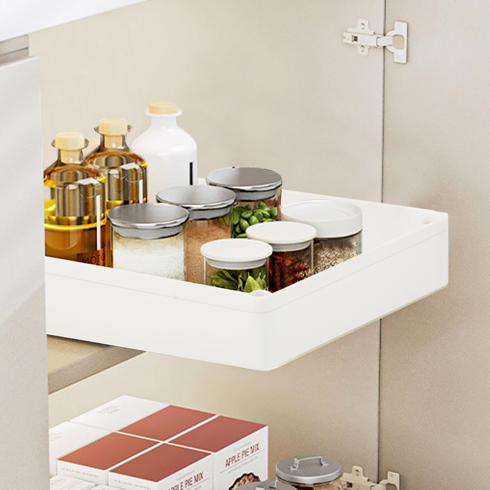 Cassetto Telescopico - Cassetto Scorrevole Estensibile Estraibile - Cassetti Estraibili Per Cucina per Organizzare la Base della Cucina, Dispensa, Bagno - 38 CM L x 18 CM P x 6.5 CM A