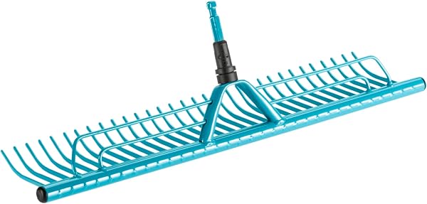 Gardena Combisystem Lawn Rake, Working Width 60 cm, for Picking Lawn Cut, Suitable for All Combisystem Handles, with Practical Pick Up Bin (3381-20) - 1