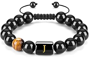 Natural Stone Beads Braided Rope Bracelet as Small Gift for Men
