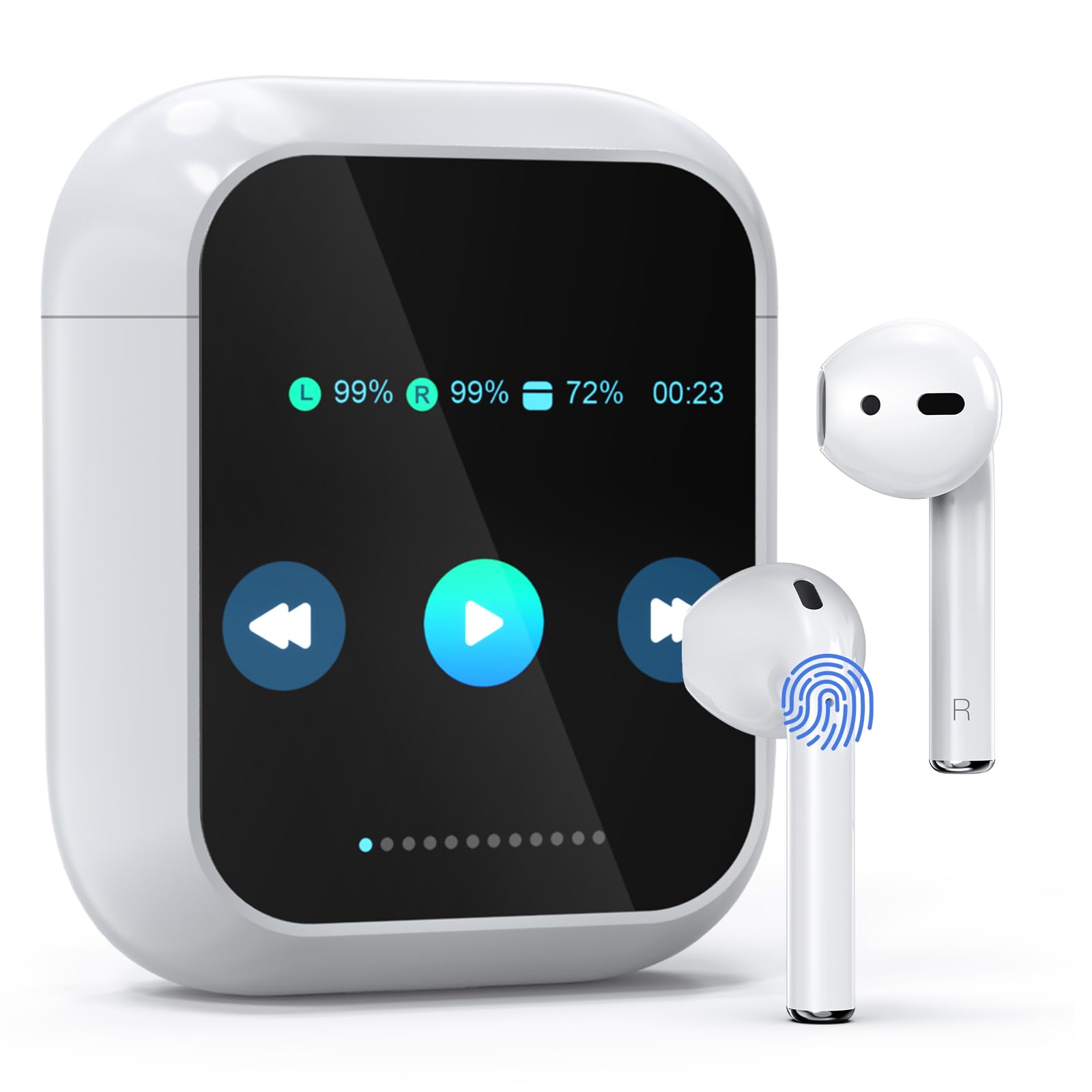 AI Translation Earbuds Real Time, Language Translator Earbuds for 144 Languages & 8 Offline Modes Translating Earbuds, Tw...