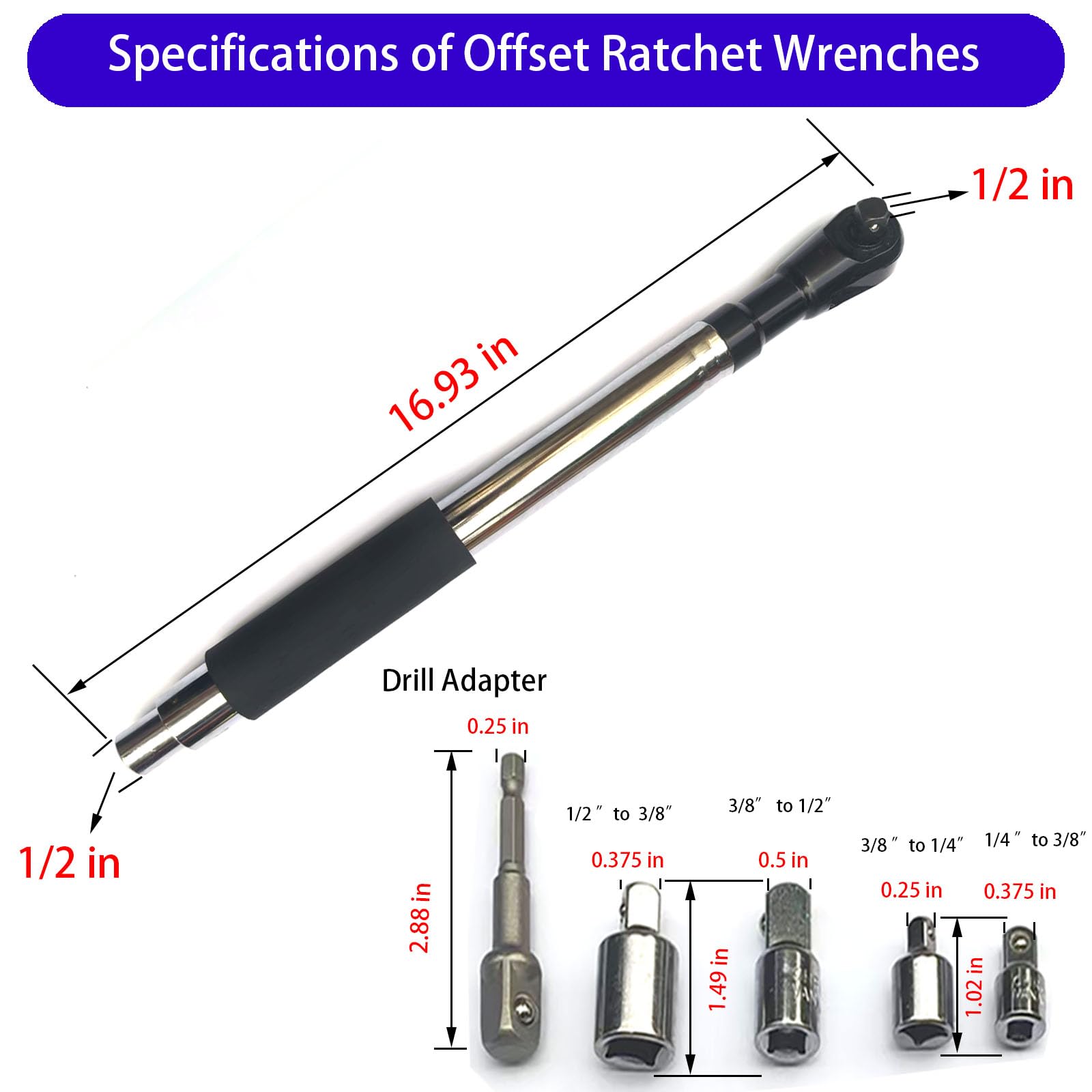 Offset Wrench Extender - Tight Spaces -2