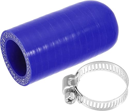 Miniatura 7 de uxcell 1 Unidades 0.984 in ID Silicona Tapa de Refrigerante con Abrazadera para Refrigerante Calentador Bypass Vacío Agua Puerto Azul
