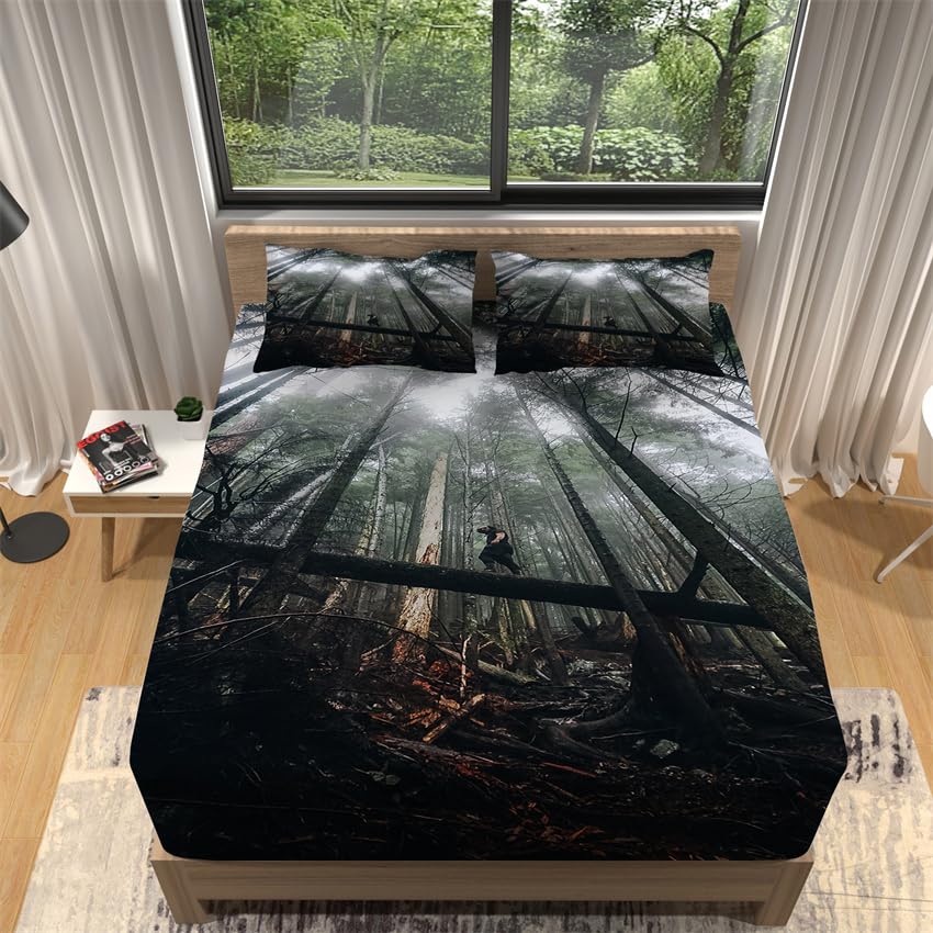 Sabanas 150X190 Selva Bedding Juego De Sabanas 3 Piezas - Poliéster Microfibra Cepillada Funda Colchon - Hipoalergenica Juego De Sabanas - 2 Fundas De Almohada