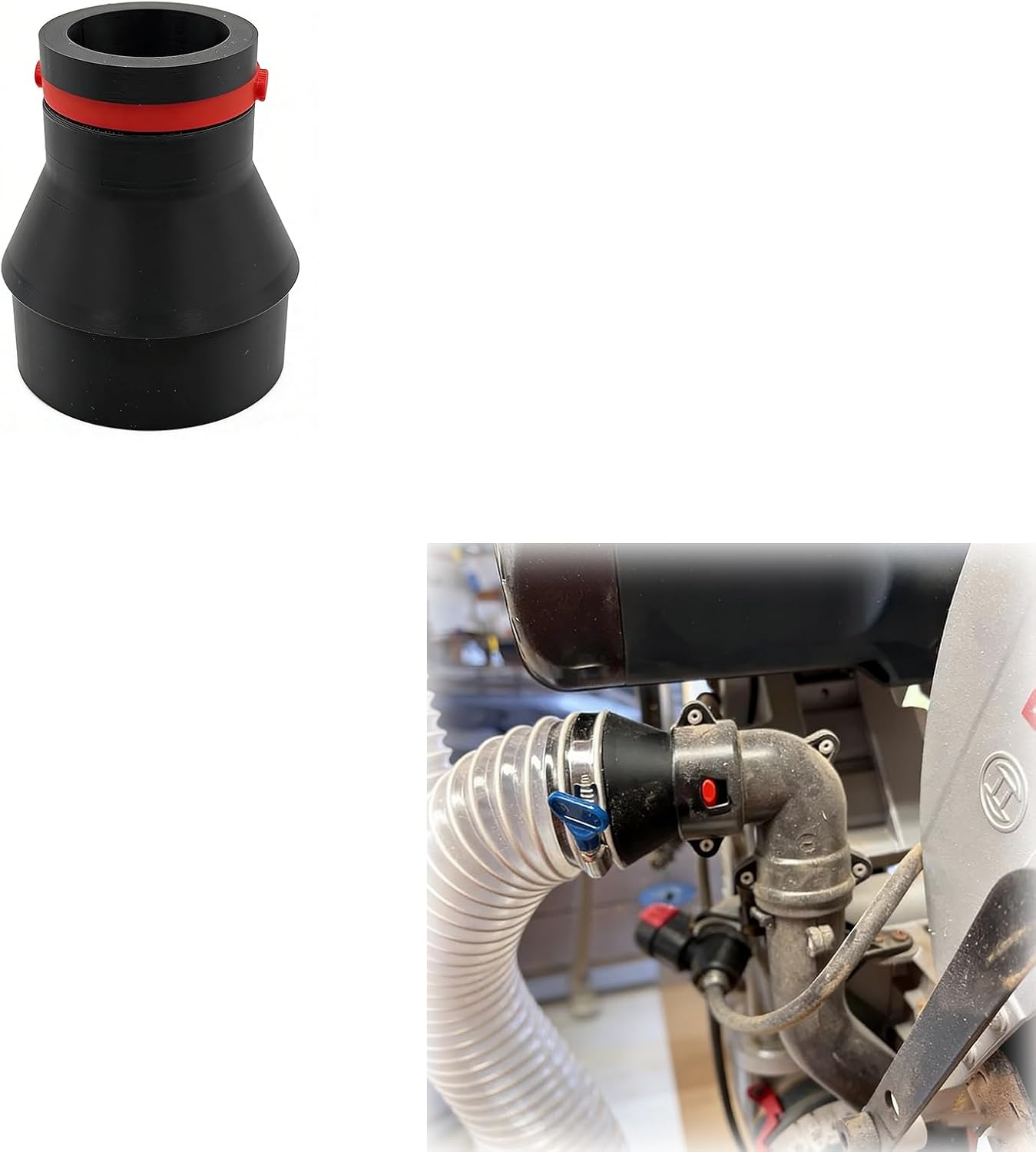 2.5-Inch Dust Collection Hose Adapter for Bosch Miter Saw (GCM12SD) – Improve Dust Control