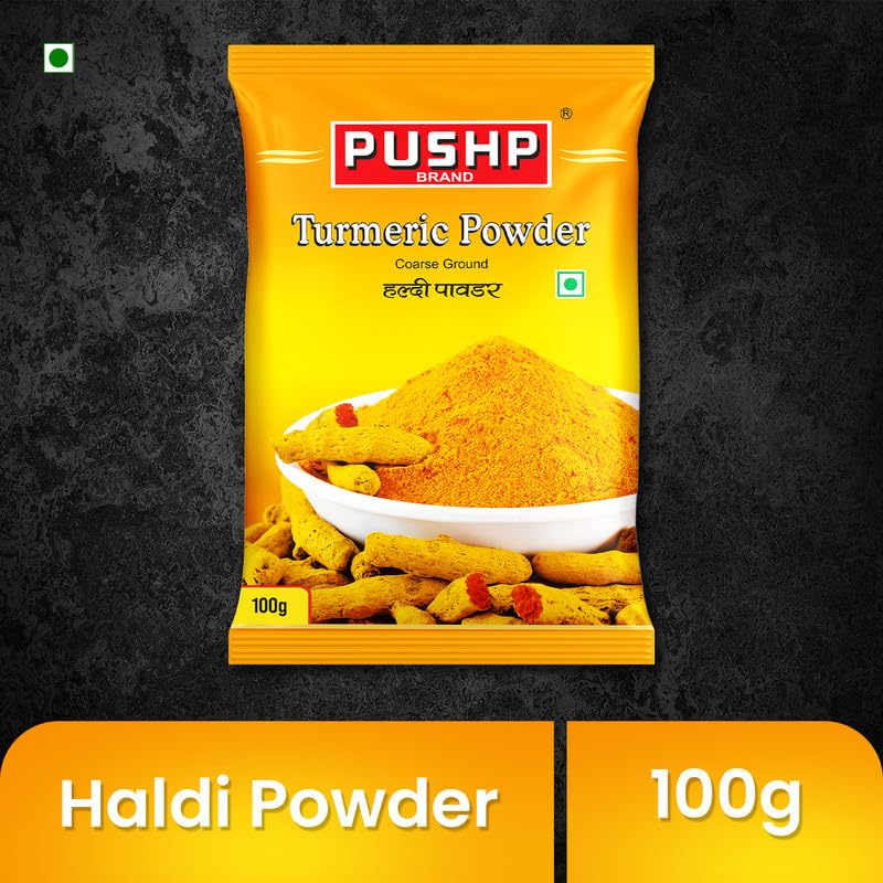 Image of Pushp Brand Turmeric Powder Pouch (100gm pack) (Pack of 1)