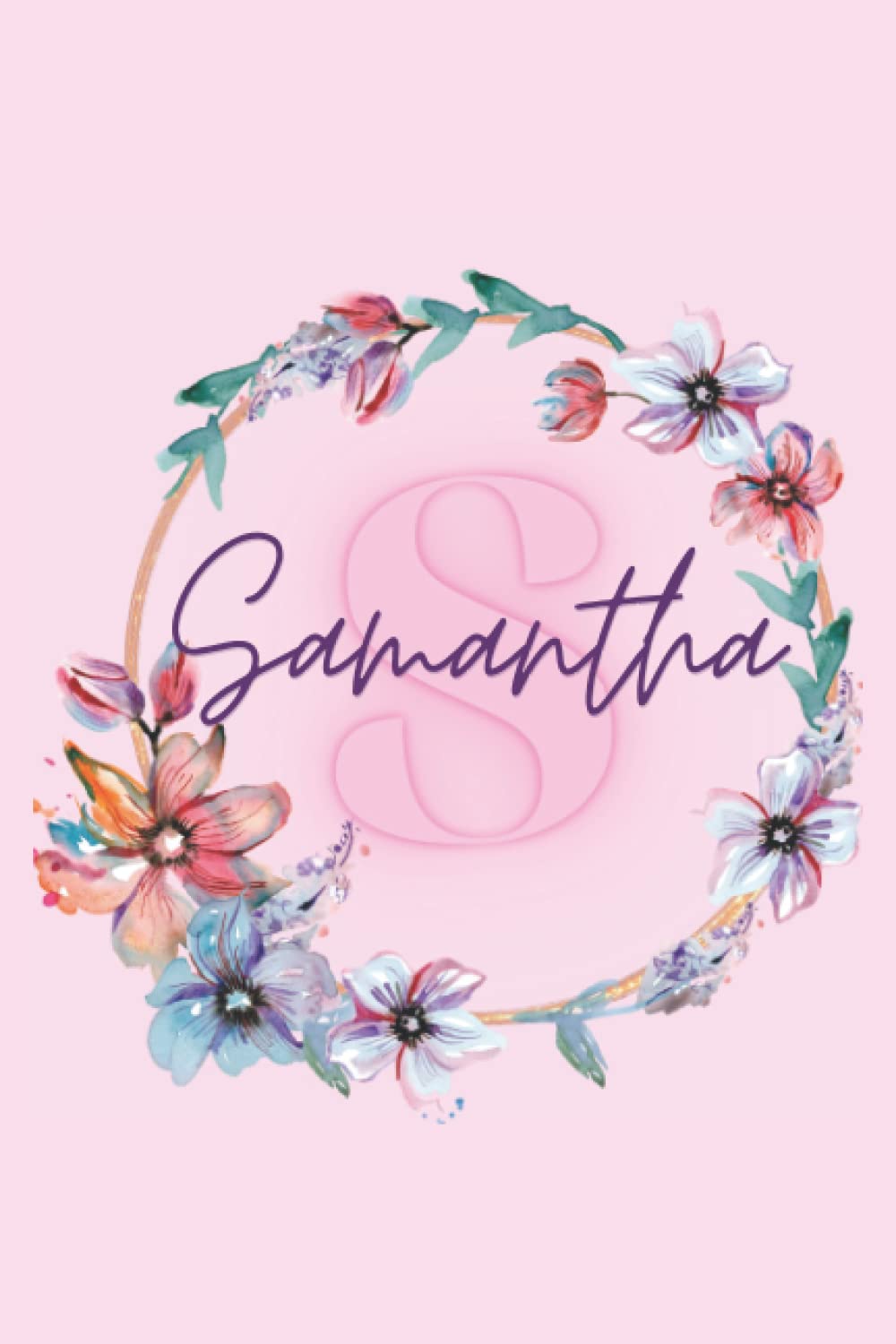 Girl Name Samantha Women Notebook Stationary Supplies for Kids Teens Girls Woman Journal School Notepad Diary Colourful Pink Adorable Name Frame ... Journaling Gift Present Scrapbooking