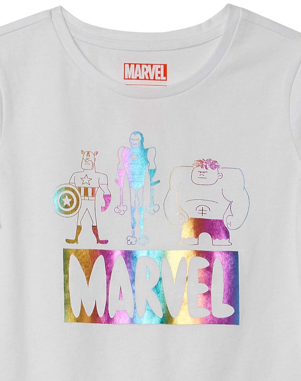 Amazon Essentials Disney | Marvel | Star Wars | Frozen | Princess T-Shirt a Maniche Corte Bambine e Ragazze, Confezioni Multiple