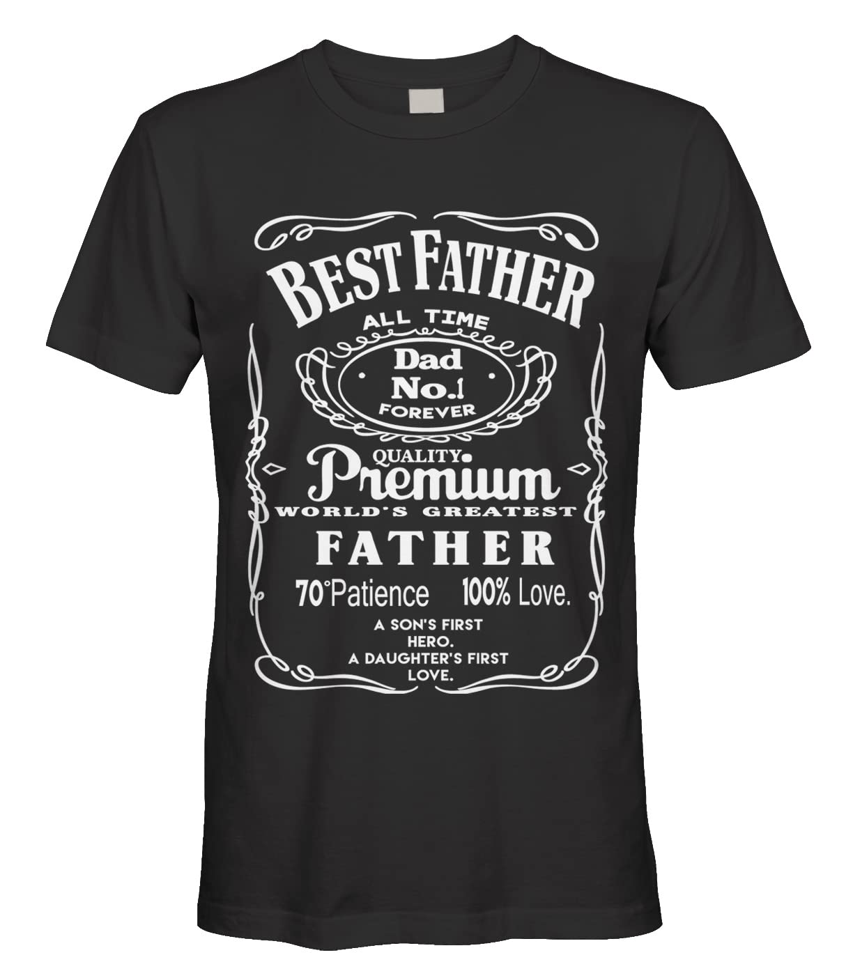 CybertelaMen's Best Father Premium Dad World's Greatest No.1 T-Shirt