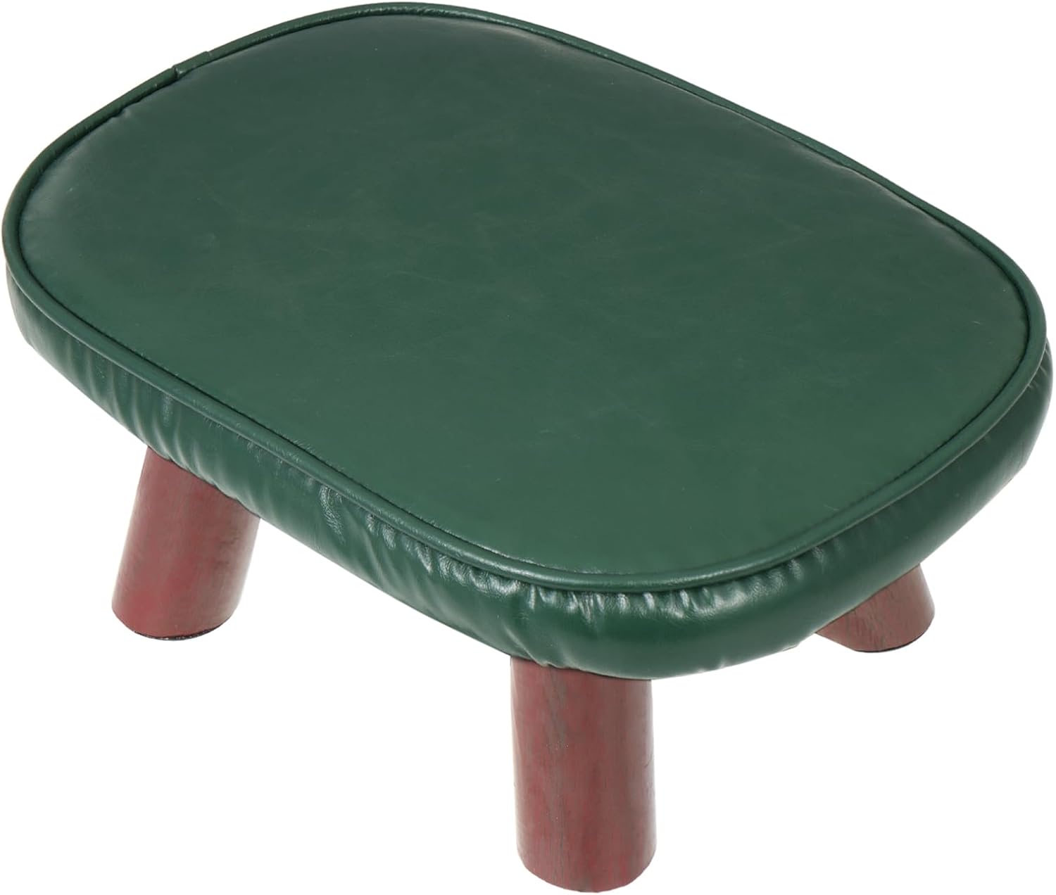 Prayer Kneeler with PU Leather Cushion, Wooden Prayer Bench with Solid Wood Legs, Thick Padded Kneeling Stool for Home Prayer & Meditation