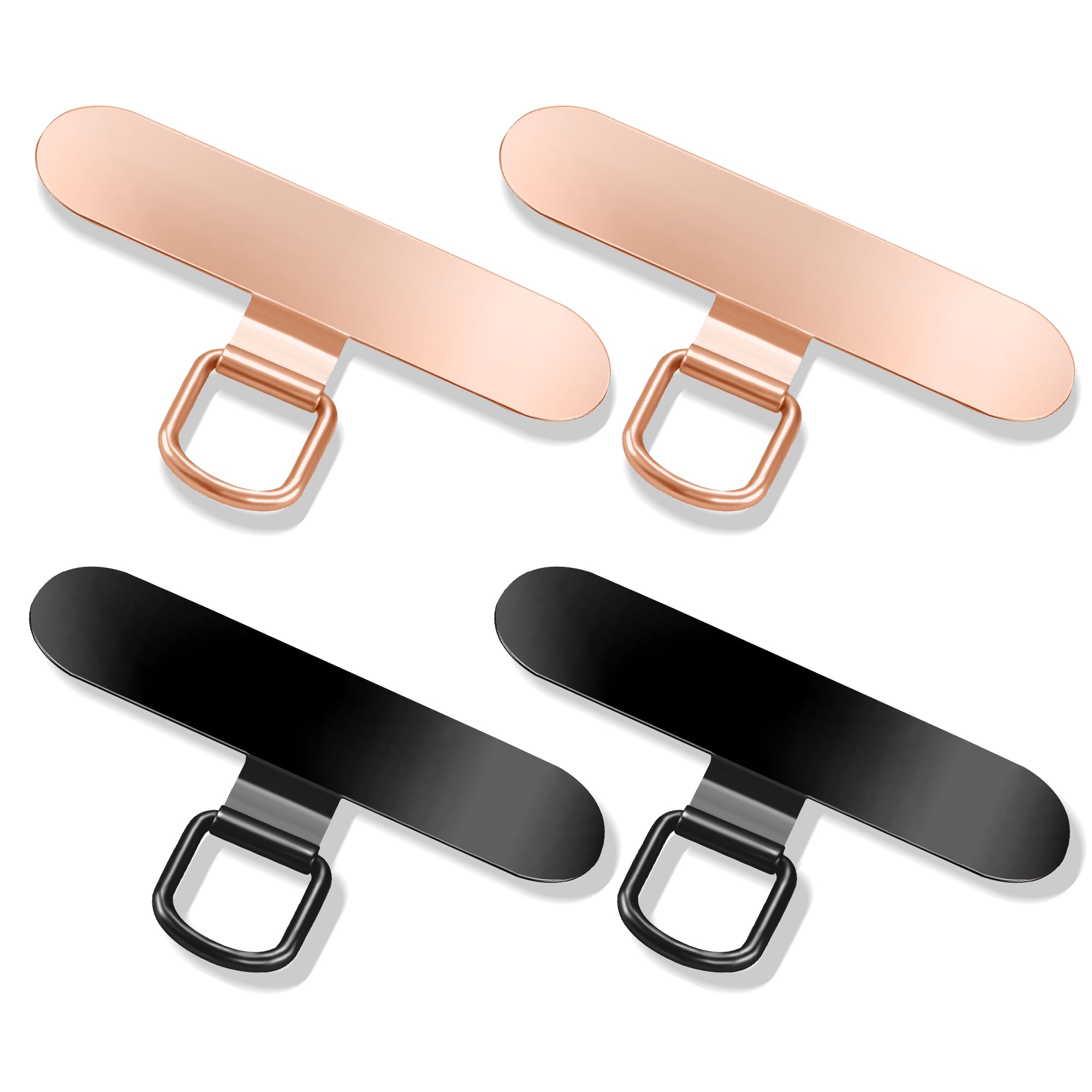 COCASES Metal Phone Tether Tab 4 Pack, Heavy Duty Lanyard Tab Universal Phone Strap Patches Replacement Part