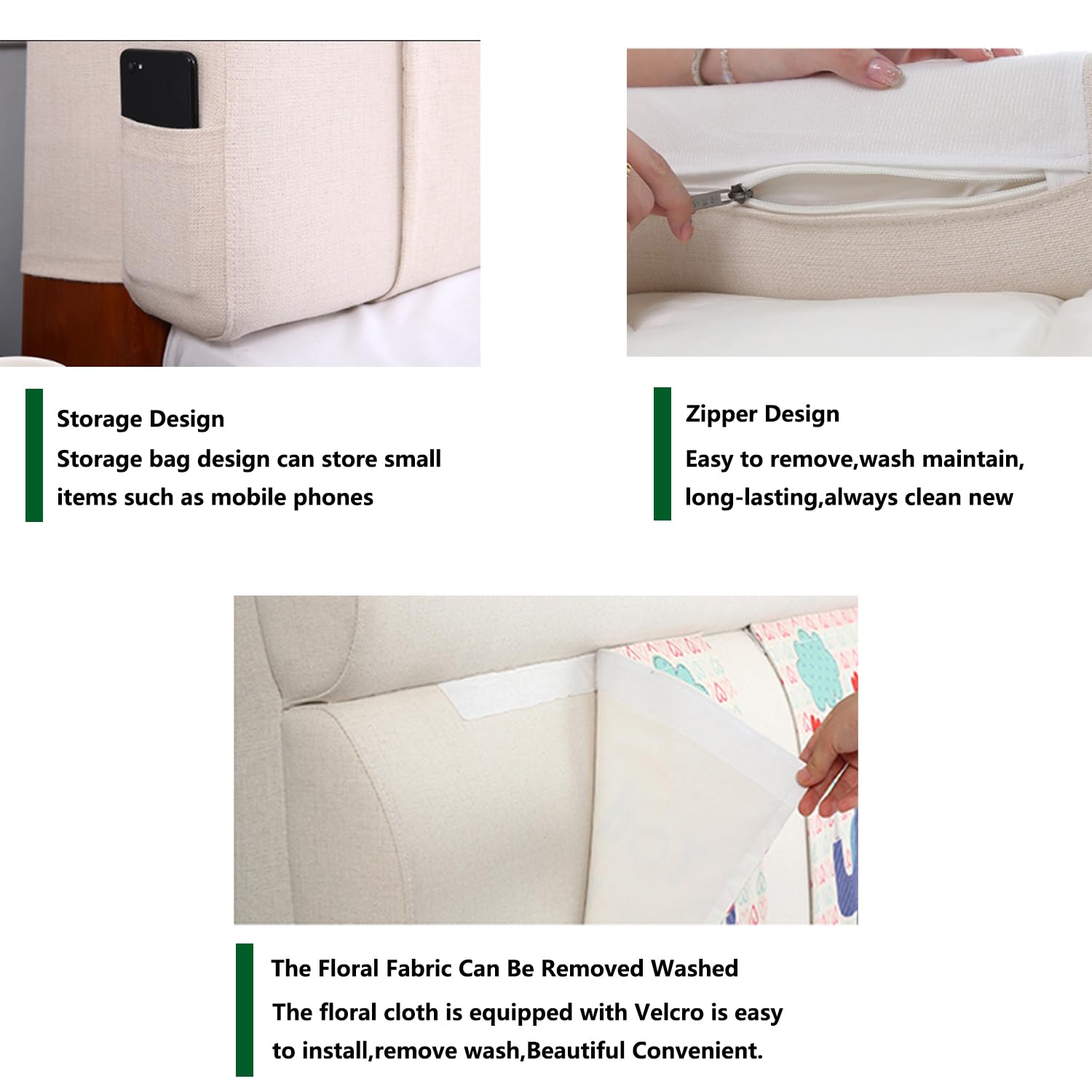 Copri Testiera Letto,Cuscino da Lettura,Coprire Antipolvere in Cotone E Lino Cover,Copri Testiera Letto Matrimoniale Imbottito,Testiera Lavabile Copri(120 * 60 * 12CM(No Bed Head),B)