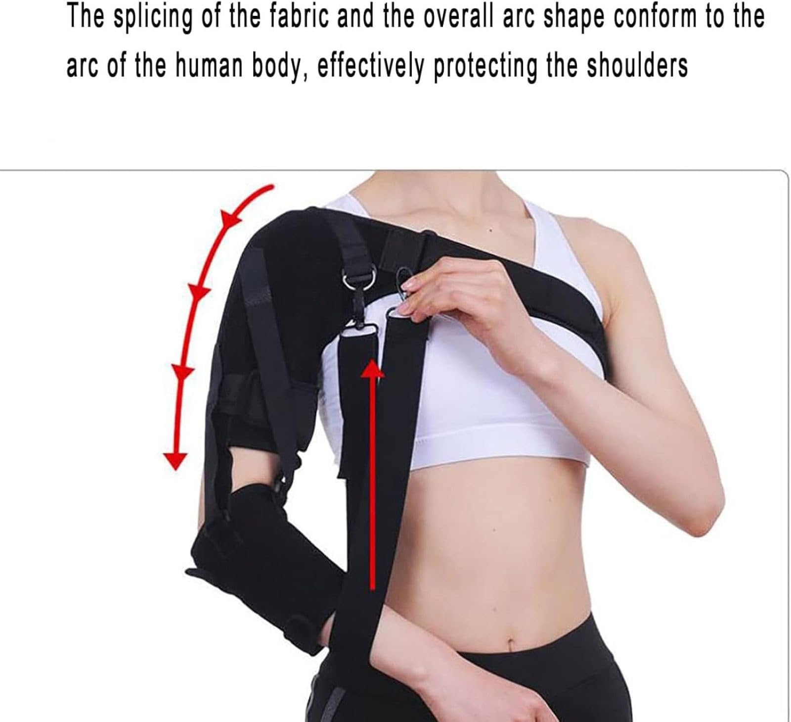 Cabestrillo para Brazo Y Hombro, Cabestrillo Universal para Brazo para Lesiones En El Hombro Correa de Soporte para Brazo Ajustable, Inmovilizador de Hombro para Hombres Y Mujeres,Bien