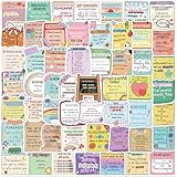 Mental Health Inspirational Stickers, 50PCS Self-Affirmation and Self-Care Positive Sticker for Adults Teens Students, Motivational Notes Waterproof Stickers for Water Bottles Laptop