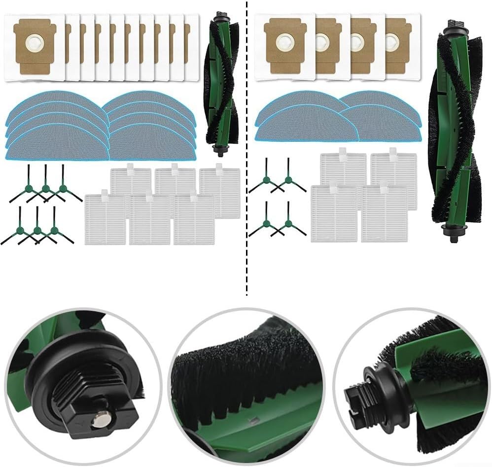 Comprehensive Replacement Parts Set For Roomba 105 Including Mop Cloth And Filters For Effective Dirt Capture(B)