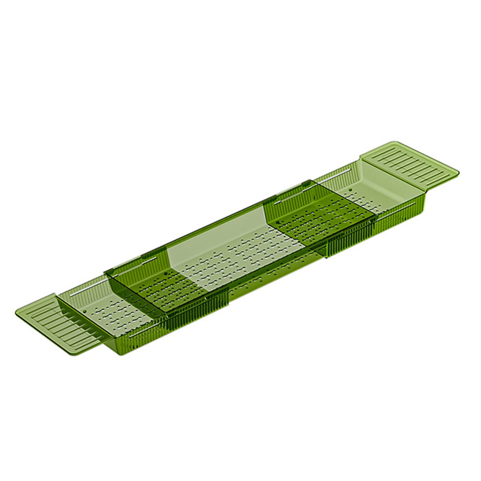 Aramox Estante para Bañera, Bandeja de Plástico Extensible para Bañera con Agarre Antideslizante, Estante para de Gran Capacidad para Sostener Toallas, Teléfonos, Tabletas, Artículos de Ducha para