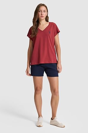 U.S. Polo Assn. Kadın Vişne Tişört Basic 50323541-VR223