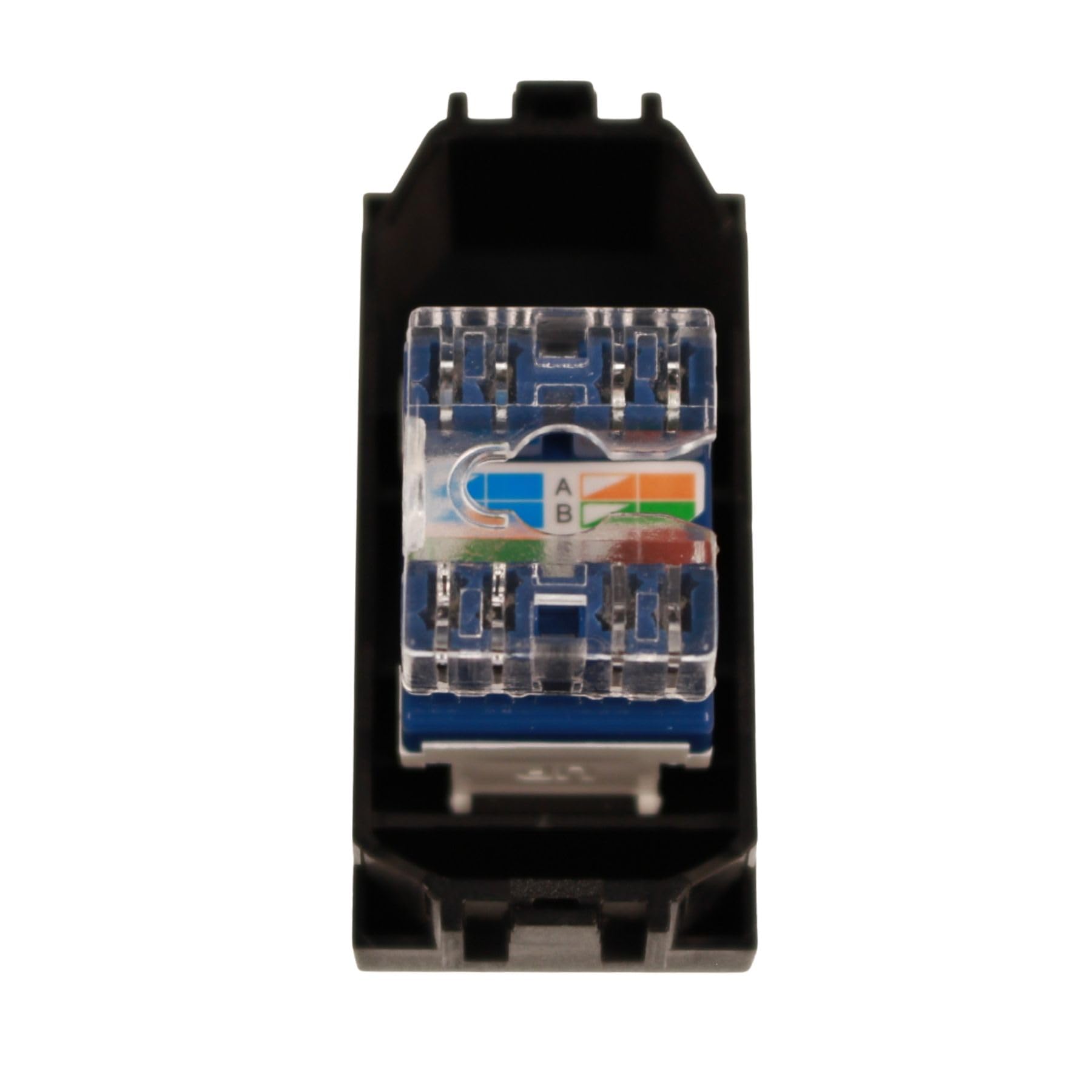 10 Pezzi Presa Dati RJ45 CAT6, Connettore Rete LAN, Compatibile con Bticino Living International, Colore Nero, Serie MBL, 1 Modulo