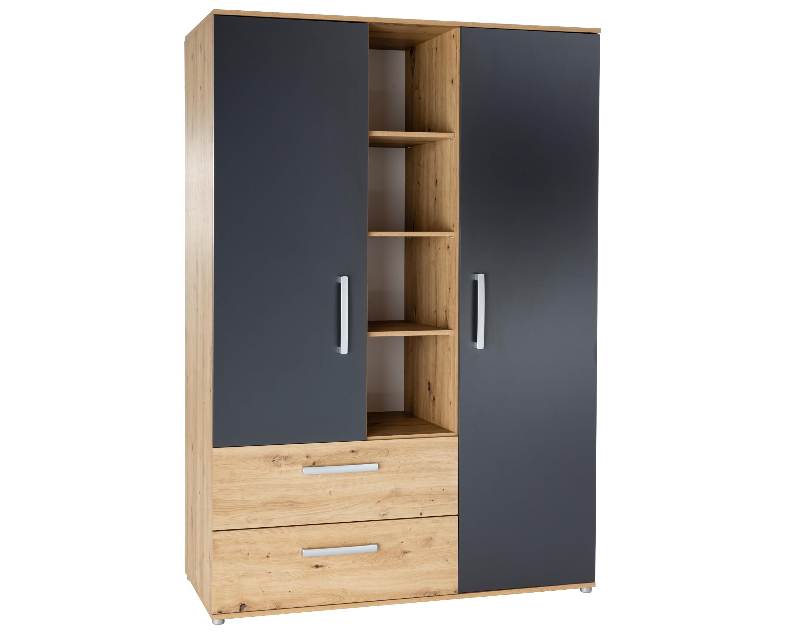 Jugendzimmer Set Alessio 4-TLG. Kleiderschrank Jugendbett 140 x 200 cm Bettschubkästen Schreibtisch