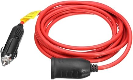 RENNICOCO - Cable alargador para mechero de Coche, Resistente, 12 V/24 V, con Enchufe para Encendedor de Cigarrillos RENNICOCO - Cable alargador para mechero de Coche, Resistente, 12 V/24 V, con Enchufe para Encendedor de Cigarrillos