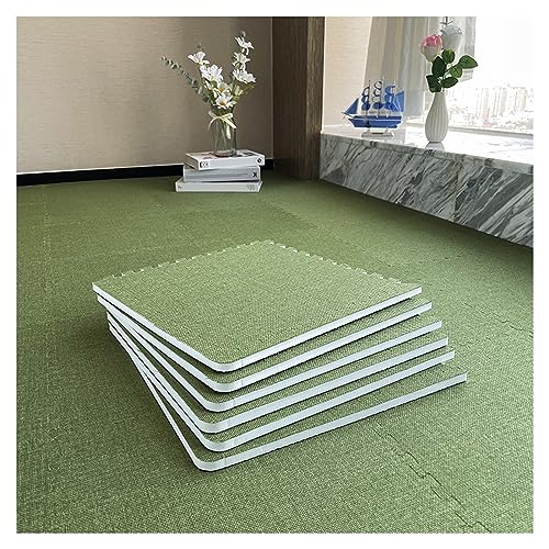 Tapis de sol en mousse contre le sol froid du garage, dalles emboîtables en lin pour l'exercice